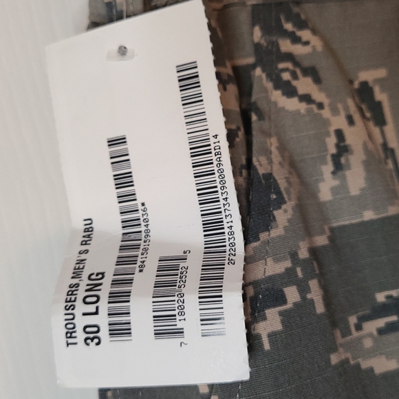 Men’s Utility Trouser Air Force Camouflage Pattern 30 Long NWT - Picture 3 of 4